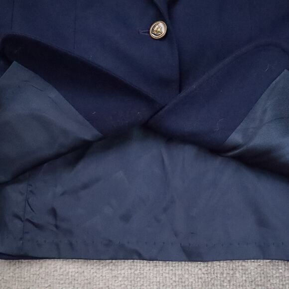 Womens Vintage Pendleton Wool PTP 17 Inches Small Blue Long Sleeve Blazer - Picture 6 of 10